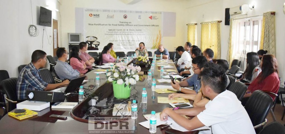 Training on rice fortification conducted at IDSP Conference Hall, Directorate of Health & Family Welfare, Kohima on July 6. (DIPR Photo)